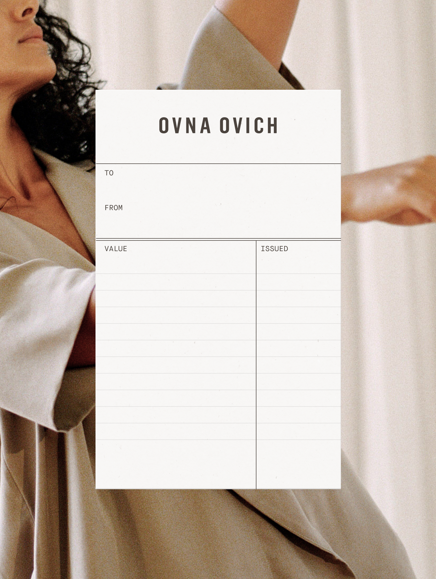 OVNA OVICH GIFT CARD